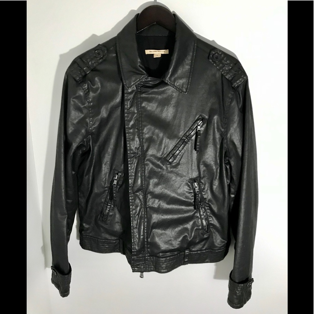 John Varvatos Asymmetrical Coated Jacket